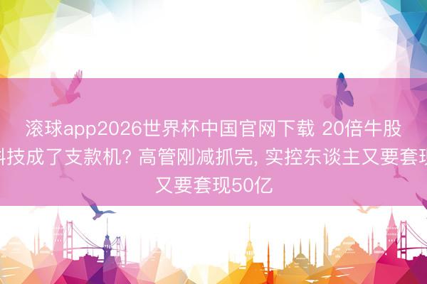 滚球app2026世界杯中国官网下载 20倍牛股宏和科技成了支款机? 高管刚减抓完, 实控东谈主又要套现50亿