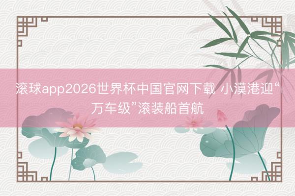 滚球app2026世界杯中国官网下载 小漠港迎“万车级”滚装船首航
