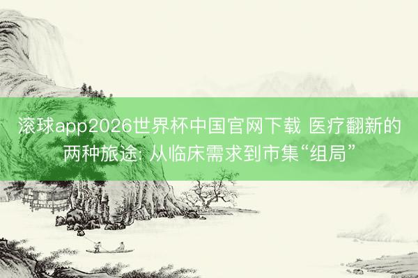 滚球app2026世界杯中国官网下载 医疗翻新的两种旅途: 从临床需求到市集“组局”